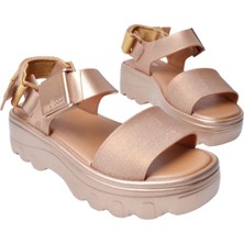 Melissa Kick Off Kadın Kalın Taban Gold Sandalet
