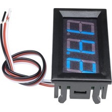 0.56" 0-100V 3 Kablolu Dc Mavi Voltmetre
