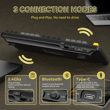 Attack Shark X87 Star Black Rgb App Uygulamalı Sberry Switch Trimode Profesyonel Gaming Oyuncu Klavye