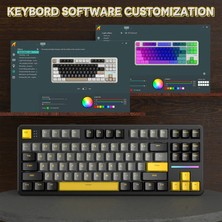 Attack Shark X87 Star Black Rgb App Uygulamalı Sberry Switch Trimode Profesyonel Gaming Oyuncu Klavye