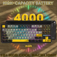 Attack Shark X87 Star Black Rgb App Uygulamalı Sberry Switch Trimode Profesyonel Gaming Oyuncu Klavye