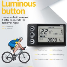 Steldalar 24V 36V 48V 60V S866 Kontrol Paneli Pano Su Geçirmez 6pın Elektrikli Bisiklet LCD Ekran Elektrikli E-Bisiklet Scooter Için (Yurt Dışından)