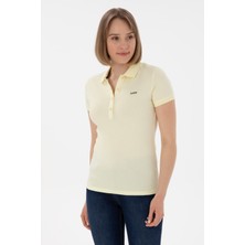 U.S. Polo Assn. Kadın Limon Basic Polo Yaka Tişört 50305764-VR035