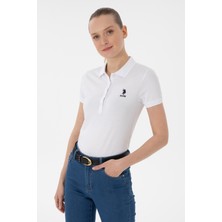 U.S. Polo Assn. Kadın Beyaz Basic Polo Yaka Tişört 50300896-VR013