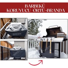 Breen Siyah Barbekü Koruma Örtüsü, Gazlı Mangal Koruma Kılıfı, Su Geçirmez, Toz Geçirmez, Rüzgar Geçirmez