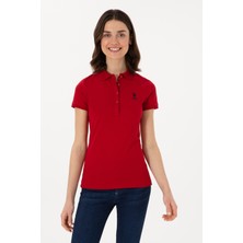 U.S. Polo Assn. Kadın Kırmızı Basic Polo Yaka Tişört 50300896-VR171