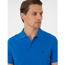 Pierre Cardin Erkek Saks Slim Fit %100 Pamuk Polo Yaka Basic Tişört 50306448-VR045