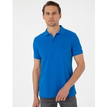 Pierre Cardin Erkek Saks Slim Fit %100 Pamuk Polo Yaka Basic Tişört 50306448-VR045