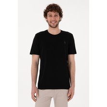 U.S. Polo Assn. Erkek Regular Fit Bisiklet Yaka Siyah Basic Tişört 50298035-VR046