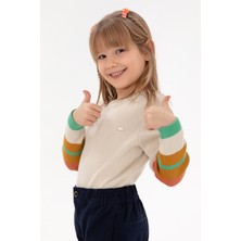 U.S. Polo Assn. Kız Çocuk Krem Bisiklet Yaka Kazak 50297224-VR071