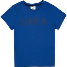 U.S. Polo Assn. Erkek Çocuk Saks Basic Bisiklet Yaka Tişört 50306483-VR045