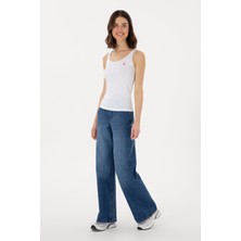 U.s. Polo Assn. Kadın Beyaz Tişört Basic 50300895-VR013