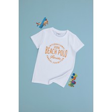 U.S. Polo Assn. Erkek Çocuk Beyaz Bisiklet Yaka Tişört 50307129-VR013