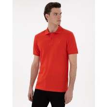 Pierre Cardin Erkek Kırmızı Slim Fit Kıvrılmaz Polo Yaka Basic Tişört 50302561-VR030