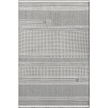 Woolen Halı Lavina Koleksiyonu Dekoratif Modern Saçaklı Halı 8606 Antrasit