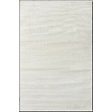 Woolen Halı Soft  Koleksiyonu Modern Saçaklı Halı 8303 Krem