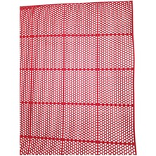Kadir Tarım Kadirtarım Pvc Kare Paspas 90 x 450 cm Kırmızı Banyo Kaymaz Yer Zemin Matı