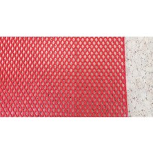 Kadir Tarım Kadirtarım Pvc Paspas 90 x 200 cm Kırmızı Banyo Kaymaz Yer Zemin Matı S-Mat Zincir Desen