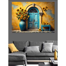 Kapı Önü Güneşlik Dekoratif Kanvas - Mdf Ahşap Tablo
