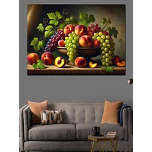 Meyve ve Sebze Tabağı Dekoratif Kanvas - Mdf Ahşap Tablo