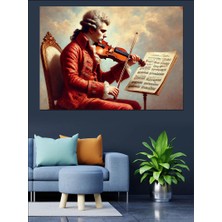 Klasik Keman Virtüözü Dekoratif Kanvas - Mdf Ahşap Tablo