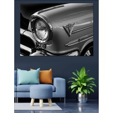 Siyah Klasik Araba Dekoratif Kanvas - Mdf Ahşap Tablo