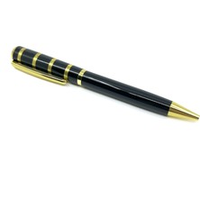 Premium Metal Roller Tükenmez Kalem Siyah Kapaklı - Siyah