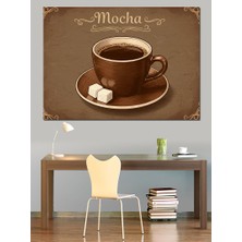 Kupa Ile Sıcak Mocha Dekoratif Kanvas - Mdf Ahşap Tablo