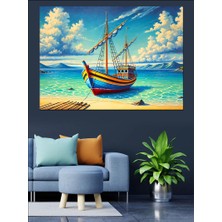 Mavi Yelken Özgürlüğü Dekoratif Kanvas - Mdf Ahşap Tablo