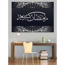 Tablomega Ramadan Kareem Yazılı Hat Sanatı Dekoratif Kanvas - Mdf Ahşap Tablo