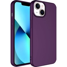 Zore Apple iPhone 14 Kılıf Zore Lsr Laaakan Kapak-Derin Mor