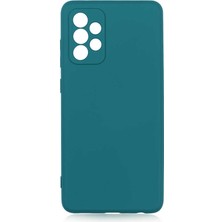Zore Galaxy A72 Kılıf Zore Mara Laaakan Kapak-Koyu Yeşil