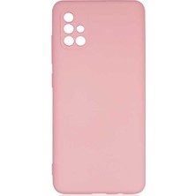 Zore Galaxy A51 Kılıf Zore Mara Laaakan Kapak-Pembe Açık