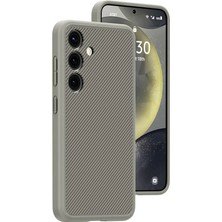 Galaxy S24 Kılıf Magsafe Şarj Özellikli Karbon Fiber Görünümlü T-Karbon Kapak-Titanyum-Gri