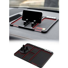 Araç Içi Kaydırmaz Ped 3D Numaratör Telefon Tutuculu Torpido Kaydırmaz Xl Kare