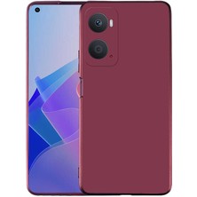 Oppo A76 Kılıf Premier Silikon Kapak-Mürdüm