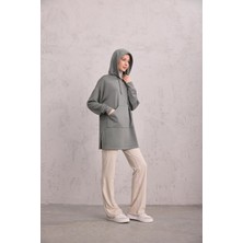 Kapüşonlu Sweat Yeşil