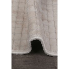 Bonny Home Kare Plus Krem 80 x 150 + 50 x 80  cm  Büyük Ebat Banyo Paspası Kaymaz Taban Yıkanabilir Klozet Takımı