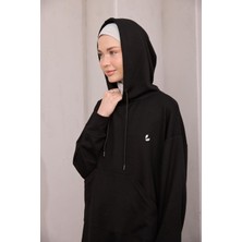 Kapüşonlu Sweat Siyah