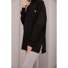 Kapüşonlu Sweat Siyah
