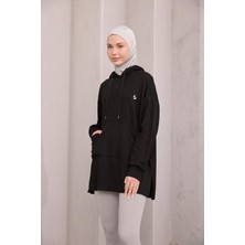 Kapüşonlu Sweat Siyah
