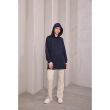 Kapüşonlu Sweat Lacivert