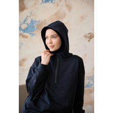 Astronot Kapüşonlu Sweat Lacivert