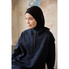 Astronot Kapüşonlu Sweat Lacivert