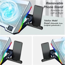Alfalink S601 Yükseklik Ayarlı Rgb Işıklı Notebook Soğutucu Stand 17''inç Uyumlu