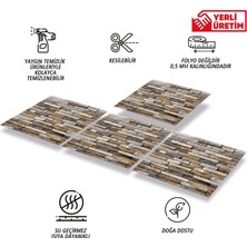 Tink Kendinden Yapışkanlı Geometrik Taş Desenli Pvc Karo 30X30 cm (33 Adet) 3 M2