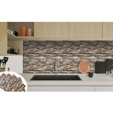 Tink Kendinden Yapışkanlı Geometrik Taş Desenli Pvc Karo 30X30 cm (33 Adet) 3 M2
