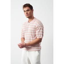 Çizgili Regular Fit Ince Triko Erkek T-Shirt
