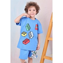 Arya Nisa Kids Erkek Çocuk Baskılı Tşört-Şort Takım