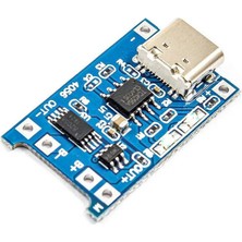 TP4056 Korumalı Lityum Pil Şarj Devresi Type C USB Batarya